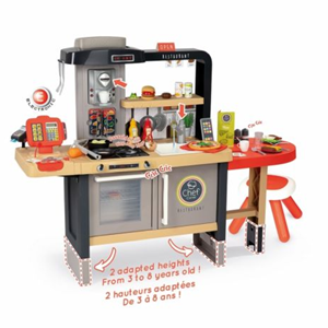 رستوران smoby مدل Chef Corner با قابلیت افزایش ارتفاع و 70 اکسسوری-اسباب بازی